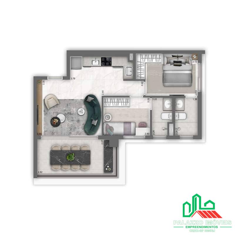 Apartamento, 2 quartos, 61 m² - Foto 7