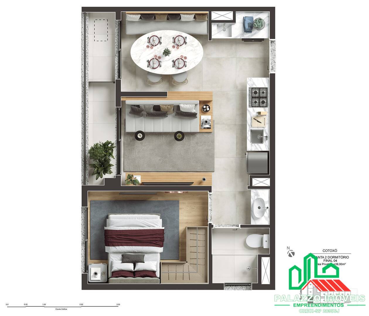 Apartamento, 1 quarto, 29 m² - Foto 6