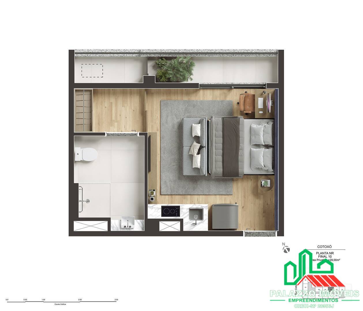Apartamento, 1 quarto, 29 m² - Foto 8