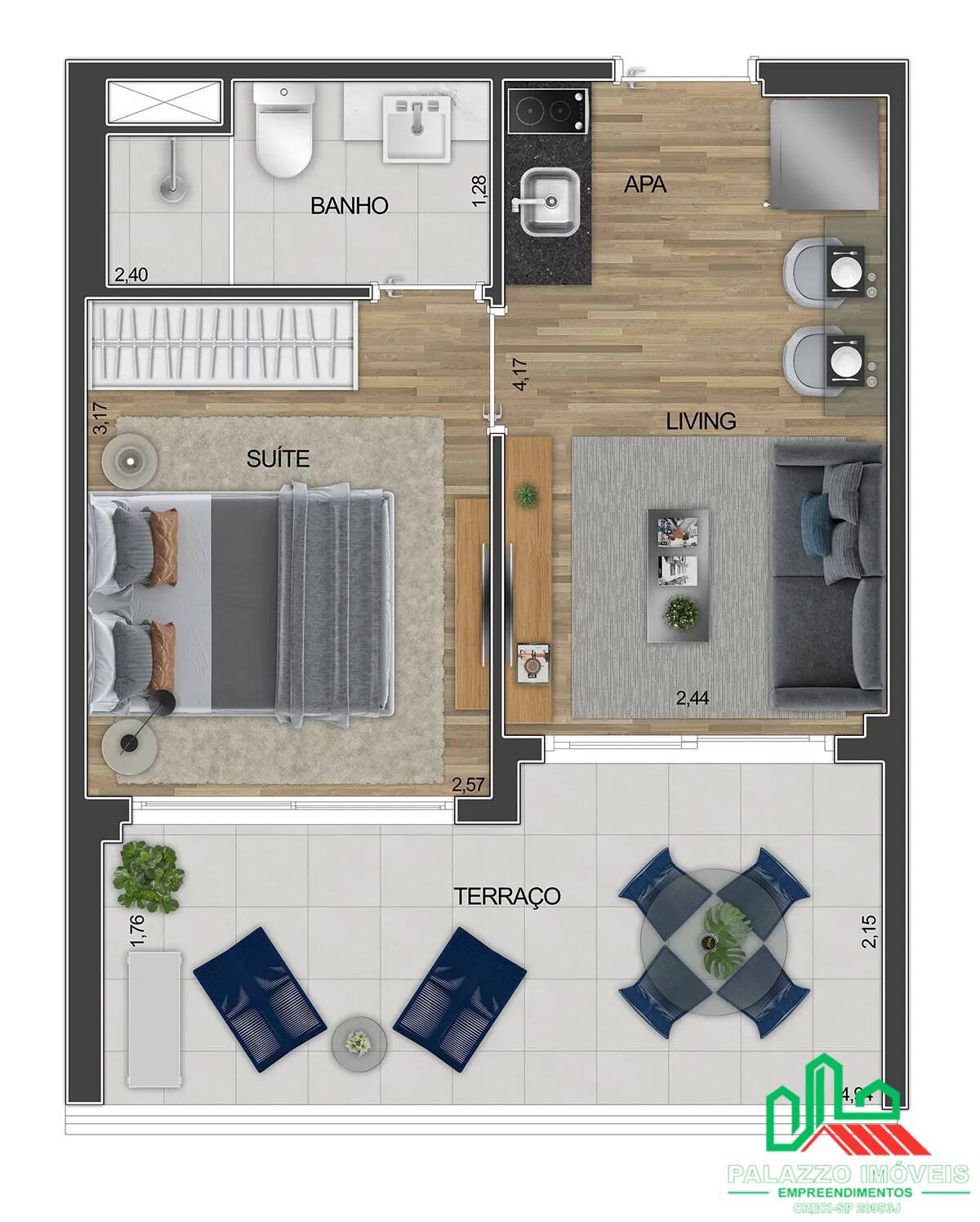 Apartamento, 1 quarto, 23 m² - Foto 36