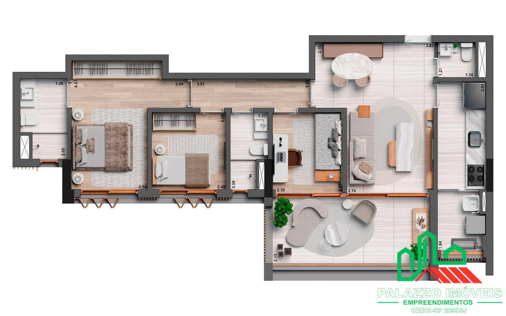 Apartamento, 2 quartos, 91 m² - Foto 6