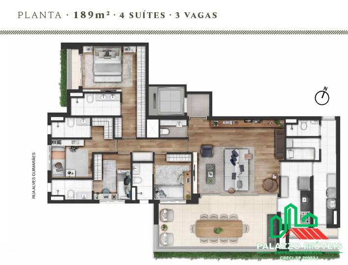 Apartamento, 3 quartos, 185 m² - Foto 14
