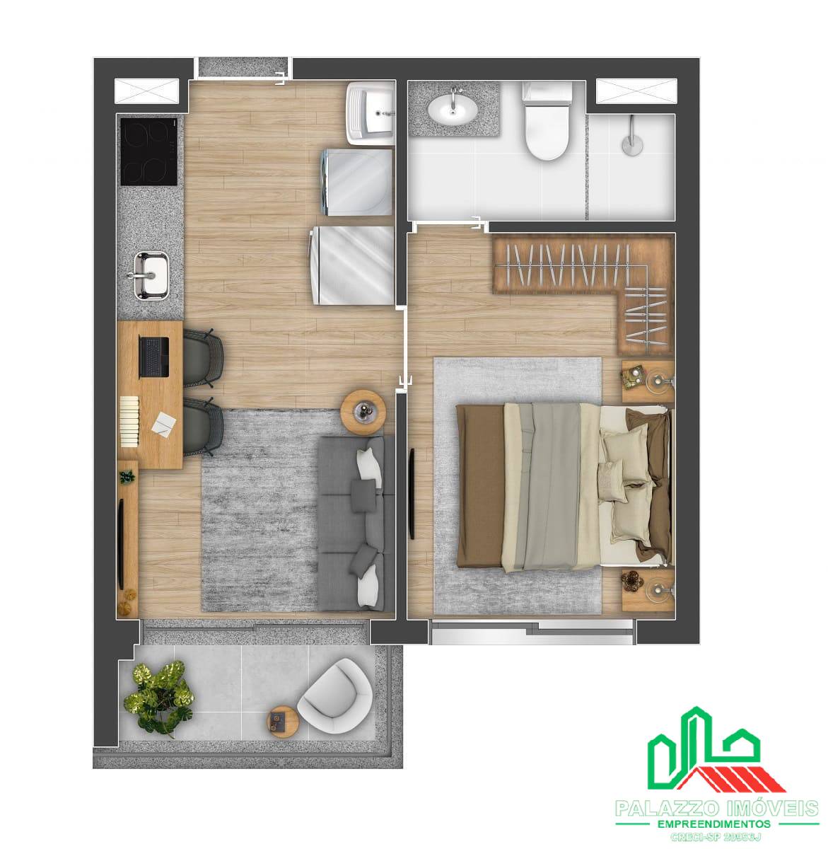 Apartamento, 1 quarto, 24 m² - Foto 17